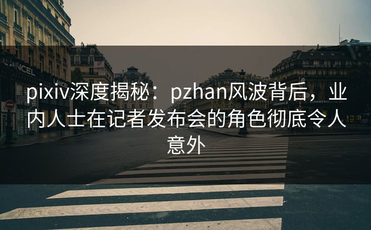 pixiv深度揭秘:pzhan风波背后,业内人士在记者发布会的角色彻底令人意外 pixiv深度揭秘:pzhan风波背后,业内人士在记者发布会的角色彻底令人意外